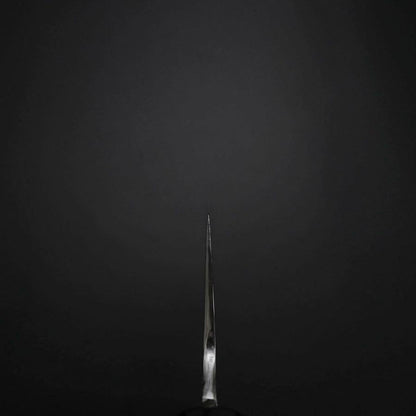 Gyuto Silver Steel #3 Mirror Honyaki Buffalo Ebony Handle 210mm