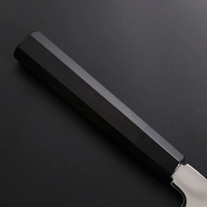 Gyuto Silver Steel #3 Mirror Honyaki Buffalo Ebony Handle 240mm