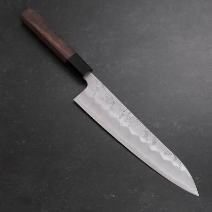 Gyuto Silver Steel #3 Nashiji Buffalo Walnut Handle 210mm