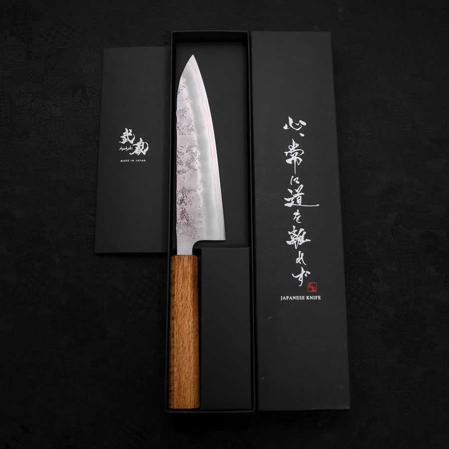 Gyuto Silver Steel #3 Nashiji Oak Handle 180mm