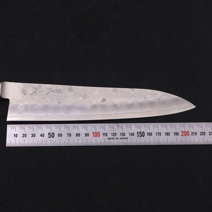 Gyuto Silver Steel #3 Nashiji Western Black Handle 210mm