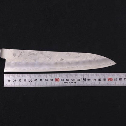 Gyuto Silver Steel #3 Nashiji Western Black Handle 210mm