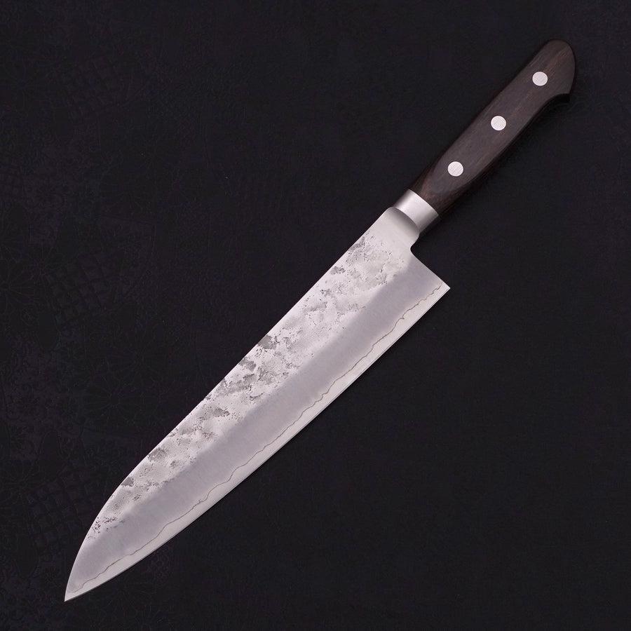 Gyuto Silver Steel #3 Nashiji Western Brown Handle 210mm