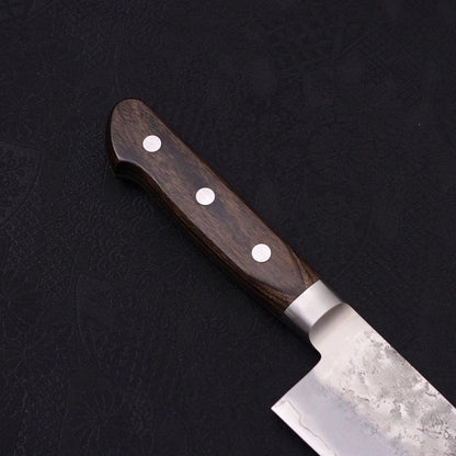 Gyuto Silver Steel #3 Nashiji Western Brown Handle 210mm