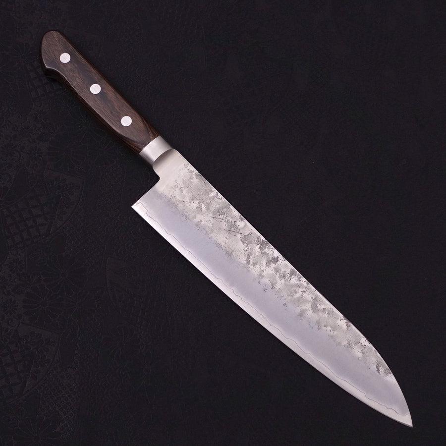 Gyuto Silver Steel #3 Nashiji Western Brown Handle 210mm