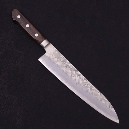 Gyuto Silver Steel #3 Nashiji Western Brown Handle 210mm