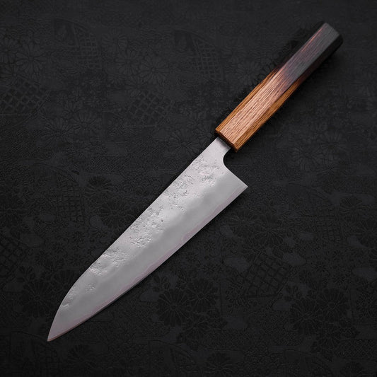Gyuto Silver Steel #3 Nashiji Yaki Urushi Handle 180mm