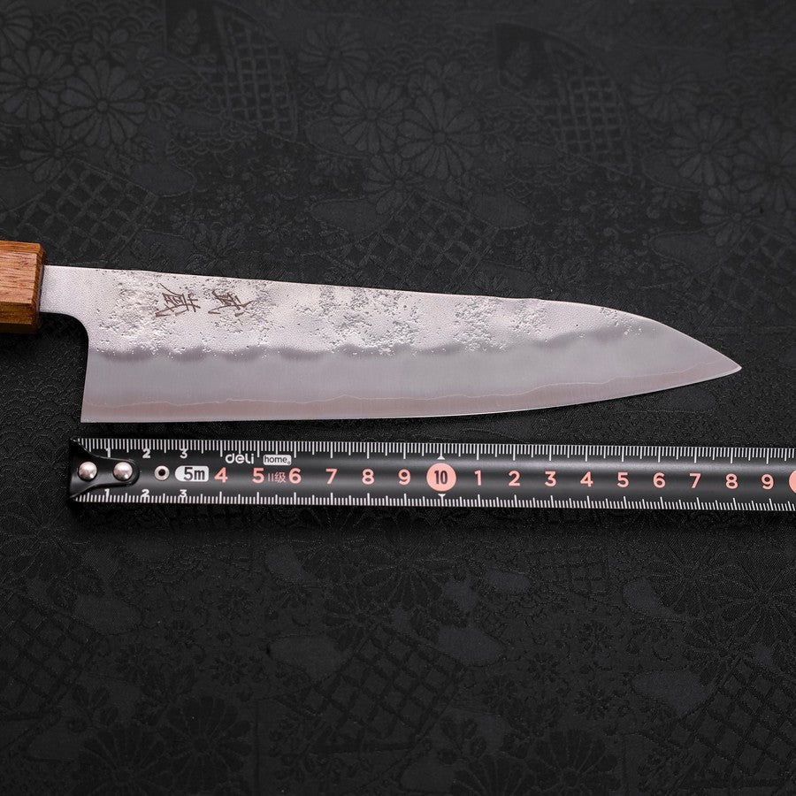 Gyuto Silver Steel #3 Nashiji Yaki Urushi Handle 180mm