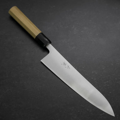 Gyuto Silver Steel #3 Polished Buffalo Magnolia Handle 210mm