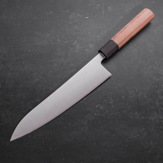Gyuto Silver Steel #3 Polished Walnut Handle 210mm