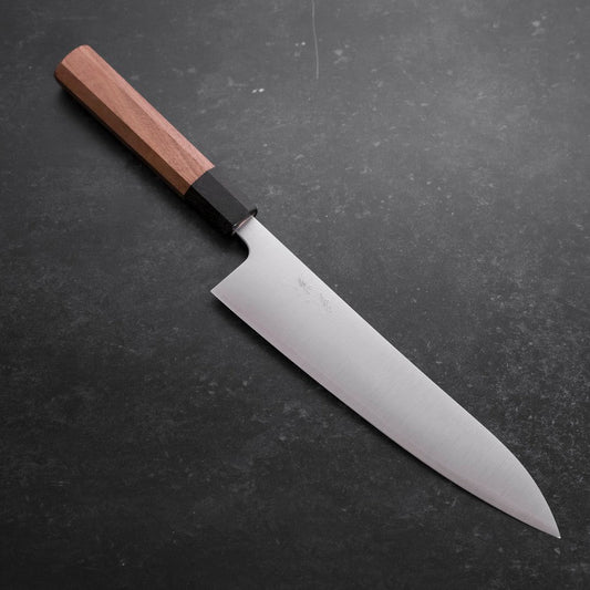 Gyuto Silver Steel #3 Polished Walnut Handle 210mm