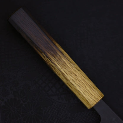 Gyuto Stainless Clad Blue Super Kurouchi Nashiji Yaki Urushi Handle 240mm