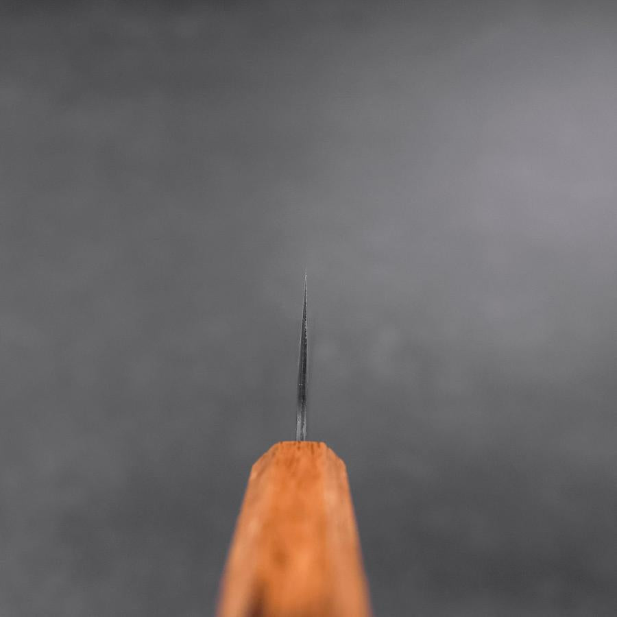 Gyuto Stainless Clad Blue Super Kurouchi Tsuchime Yaki Urushi Handle 240mm