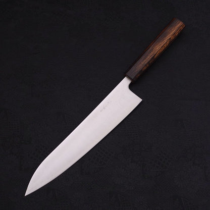 Gyuto Stainless Clad Blue Super Polished Sumi Urushi Handle 240mm