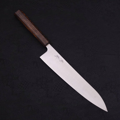 Gyuto Stainless Clad Blue Super Polished Sumi Urushi Handle 240mm