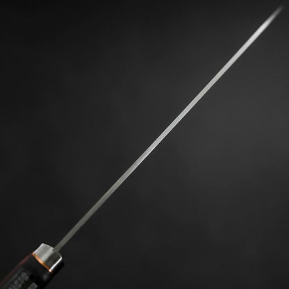 Gyuto Stainless Clad Blue Super Polished Western Black Red Handle 180mm