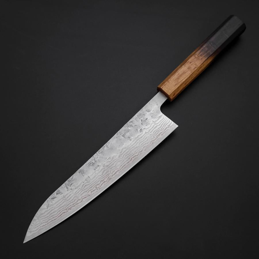 Gyuto Sweden Stainless Steel Nashiji Washi Yaki Urushi Handle 210mm