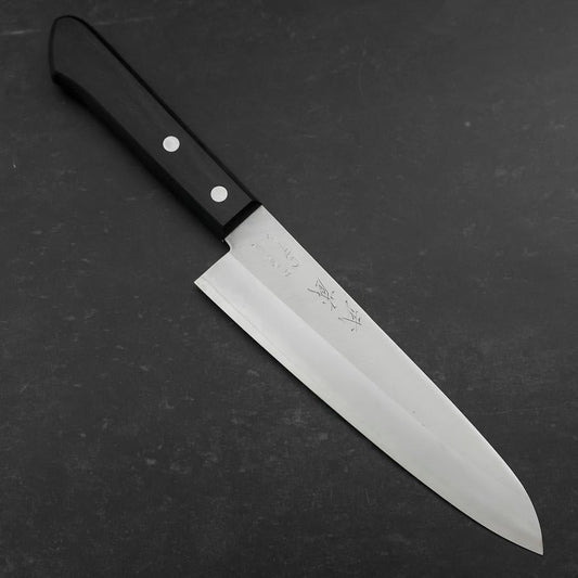 Gyuto VG-1 Polished Western Black Handle 180mm (Tsuba-nashi)