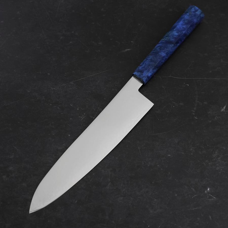 Gyuto VG-10 Damascus Blue Birch Handle 210mm