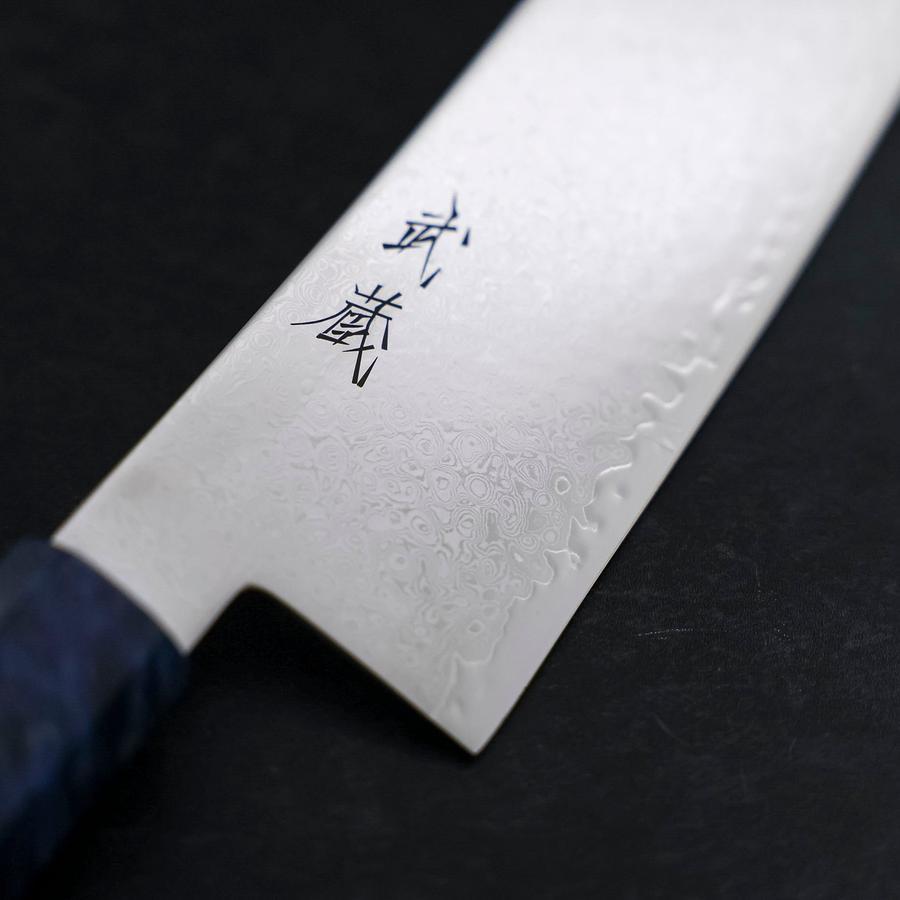 Gyuto VG-10 Damascus Blue Birch Handle 210mm