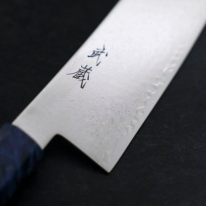 Gyuto VG-10 Damascus Blue Birch Handle 210mm