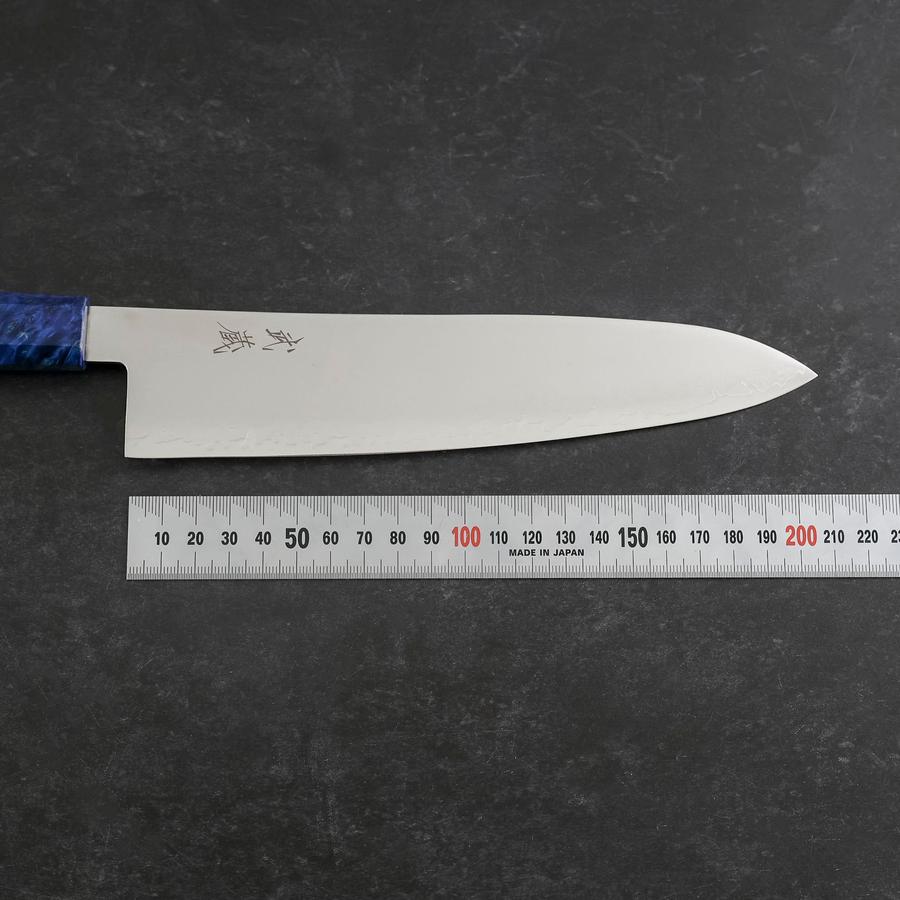 Gyuto VG-10 Damascus Blue Birch Handle 210mm