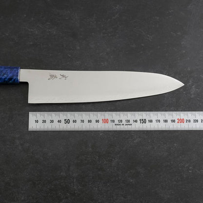 Gyuto VG-10 Damascus Blue Birch Handle 210mm