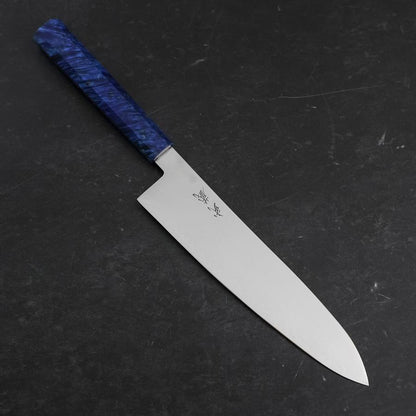 Gyuto VG-10 Damascus Blue Birch Handle 210mm