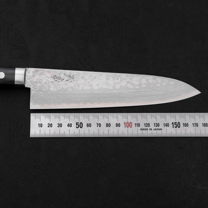 Gyuto VG-10 Damascus Western Black Handle 180mm