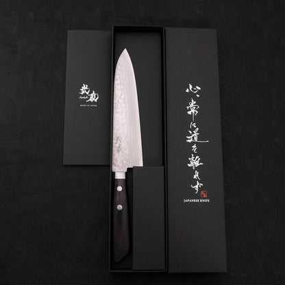 Gyuto VG-10 Damascus Western Black Handle 180mm