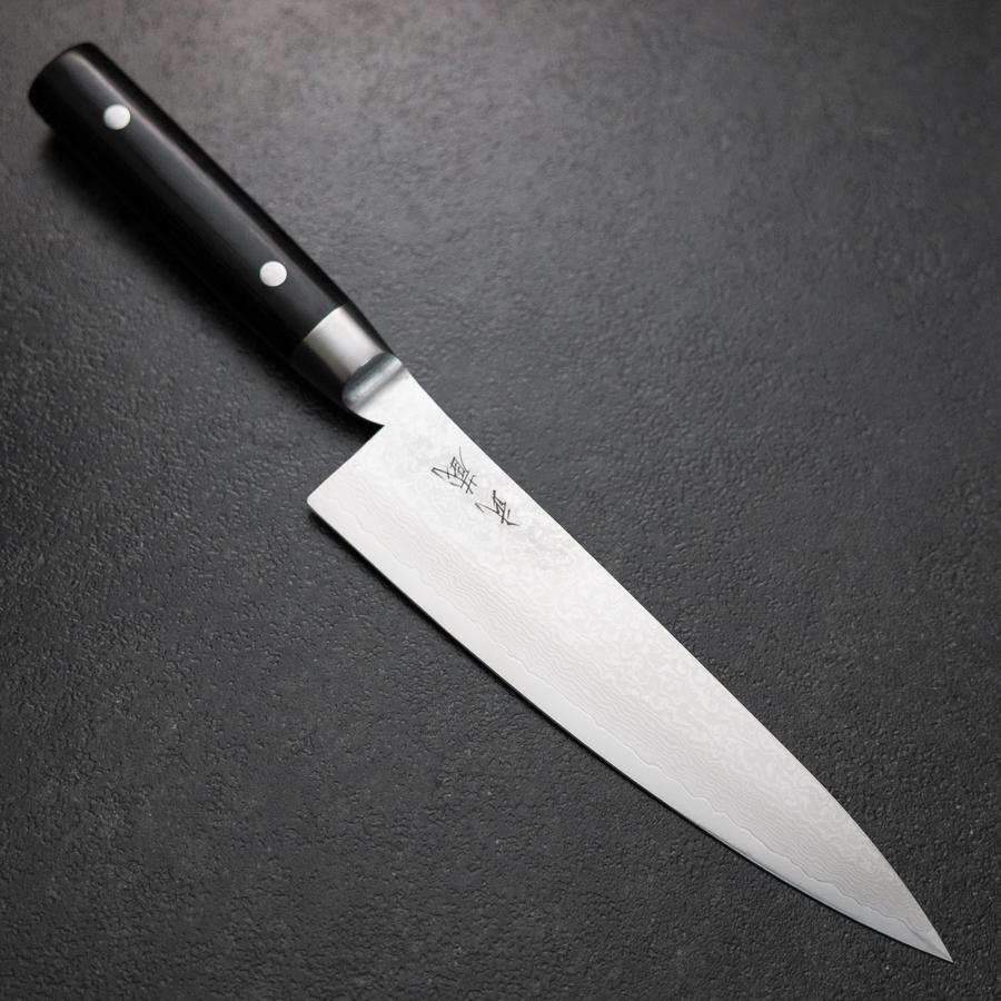 Gyuto VG-10 Damascus Western Round Handle 200mm (7.9”)-[Musashi]-[Japanese-Kitchen-Knives]