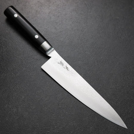 Gyuto VG-10 Damascus Western Round Handle 200mm (7.9”)-[Musashi]-[Japanese-Kitchen-Knives]