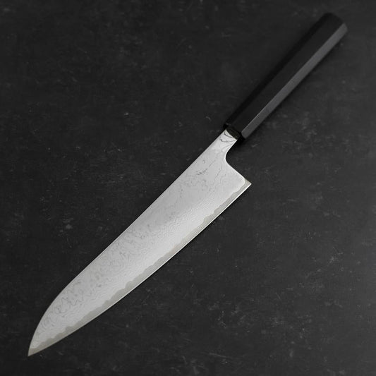 Gyuto VG-10 Nickel Damascus Buffalo Ebony Handle 210mm