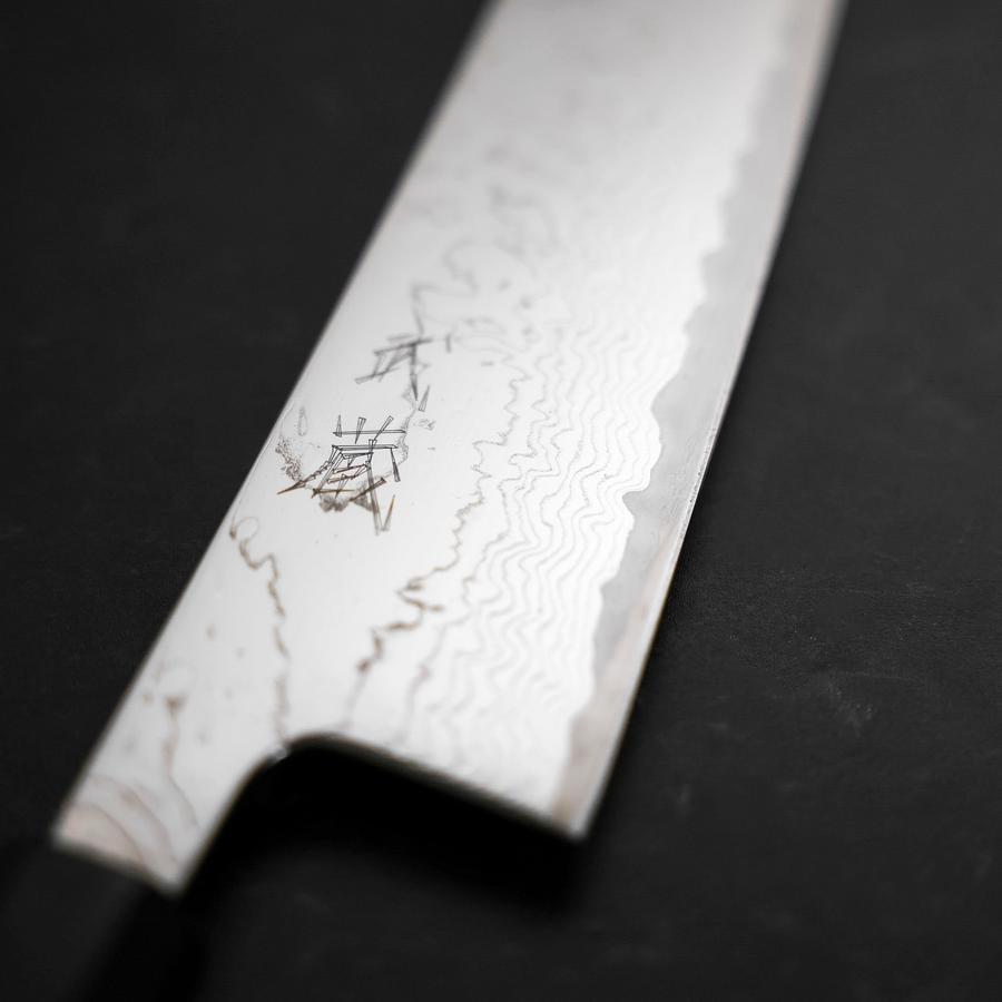 Gyuto VG-10 Nickel Damascus Buffalo Ebony Handle 210mm