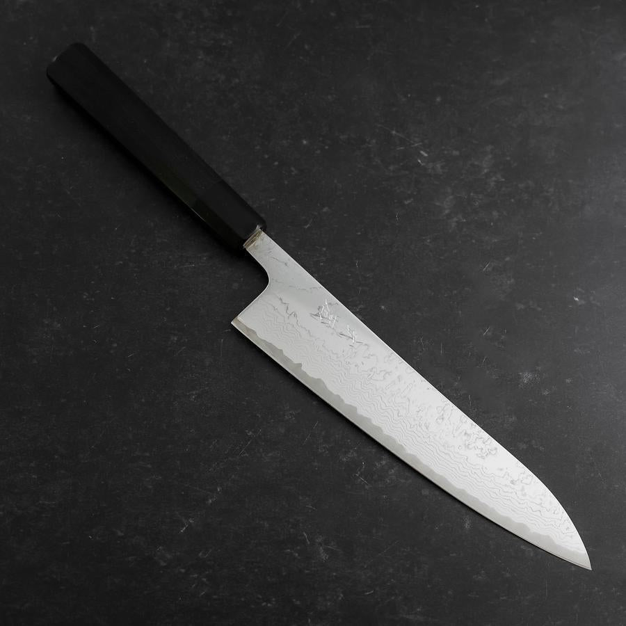 Gyuto VG-10 Nickel Damascus Buffalo Ebony Handle 210mm