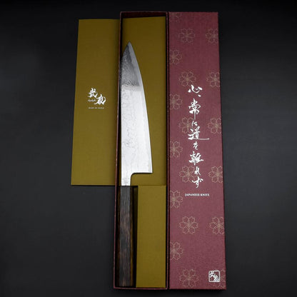 Gyuto VG-10 Nickel Damascus Sumi Urushi Handle 210mm