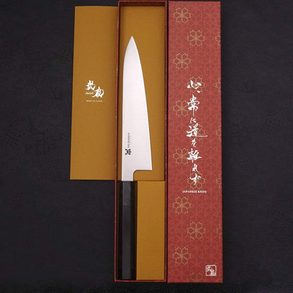 Gyuto VG-10 Polished Double Buffalo Ebony Handle 210mm