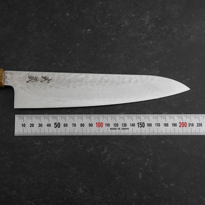 Gyuto VG-10 Tsuchime Damascus Ashwood Handle 210mm