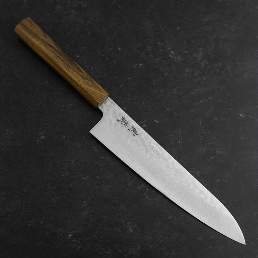 Gyuto VG-10 Tsuchime Damascus Ashwood Handle 210mm