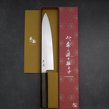 Gyuto VG-10 Tsuchime Damascus Ashwood Handle 240mm