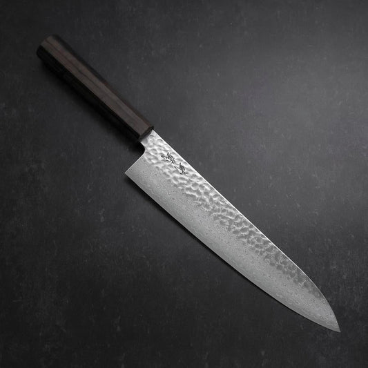 Gyuto VG-10 Tsuchime Damascus Ashwood Handle 240mm