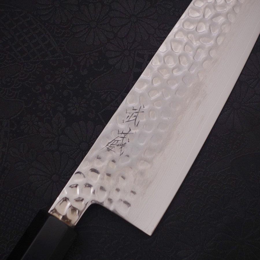 Gyuto VG-10 Tsuchime Damascus Buffalo Ebony Handle 210mm