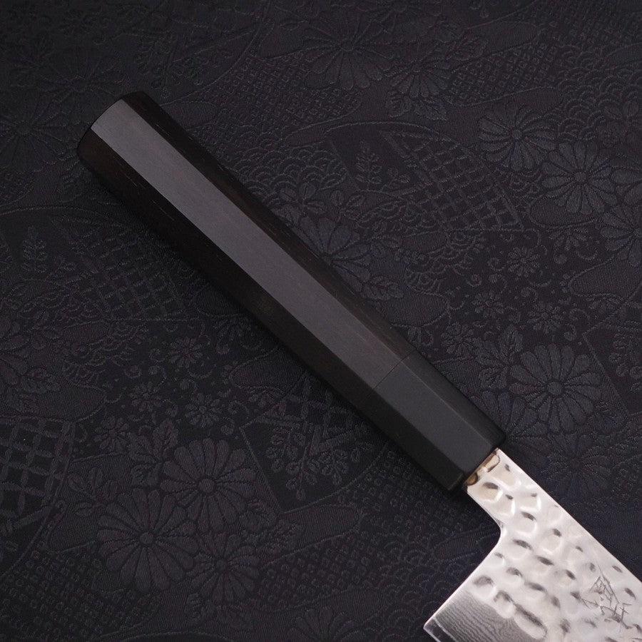 Gyuto VG-10 Tsuchime Damascus Buffalo Ebony Handle 210mm