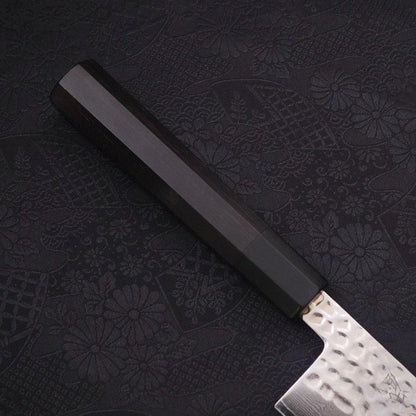 Gyuto VG-10 Tsuchime Damascus Buffalo Ebony Handle 210mm