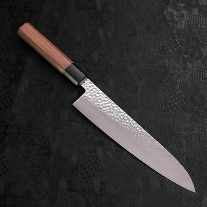 Gyuto VG-10 Tsuchime Damascus Walnut Handle 210mm