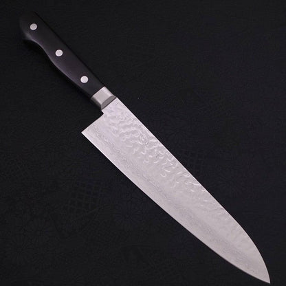 Gyuto VG-10 Tsuchime Damascus Western Black Handle 210mm