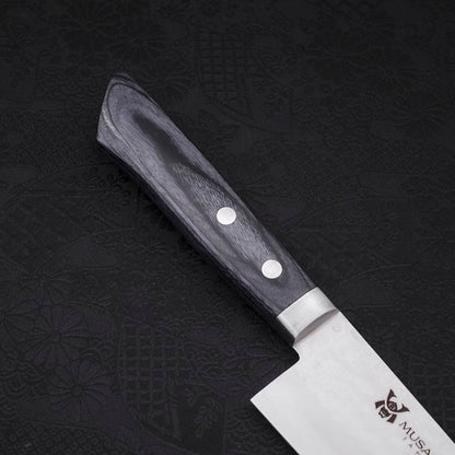 Gyuto VG-10 Tsuchime Damascus Western Dark Blue Handle 180mm