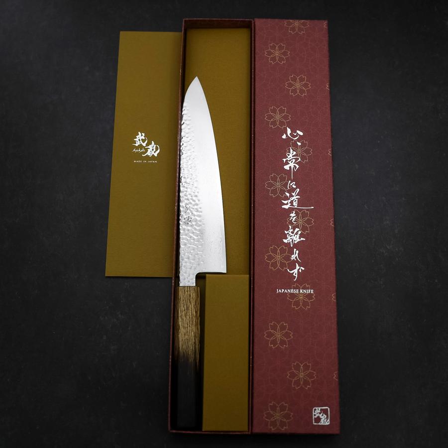 Gyuto VG-10 Tsuchime Damascus Yaki-Urushi Handle 210mm