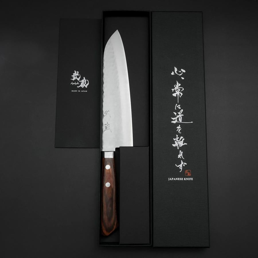 Gyuto VG-10 Tsuchime Oval Mahogany Handle 180mm