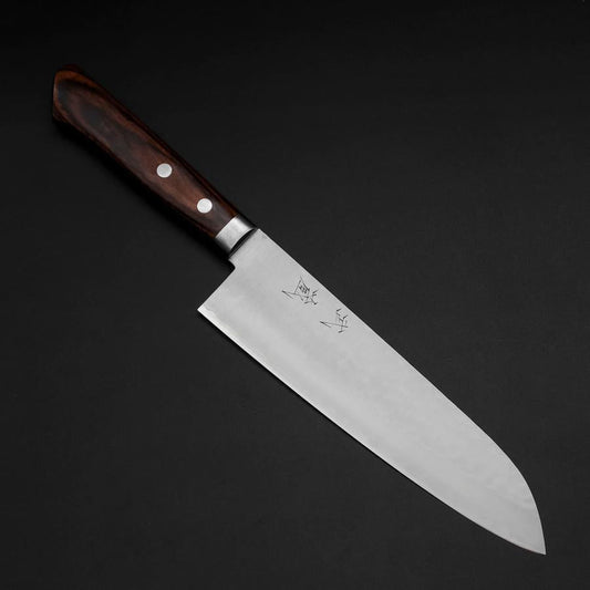Gyuto VG-10 Tsuchime Oval Mahogany Handle 180mm